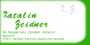 katalin zeidner business card